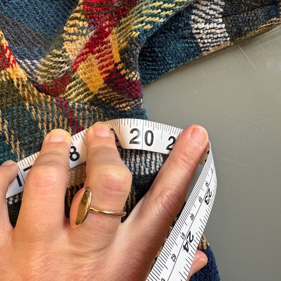 Koret Thick Blue Checked vintage Plaid long sleeve Button Down Shirt woman Small - Picture 9 of 10